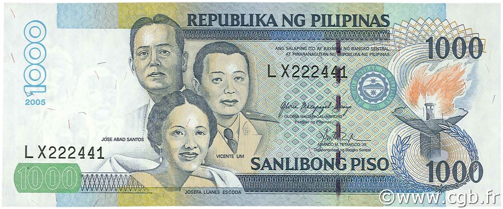 1000 Pesos FILIPINAS  2005 P.197b FDC