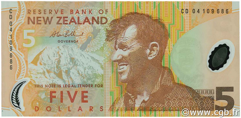 5 Dollars NUEVA ZELANDA
  2004 P.185b FDC