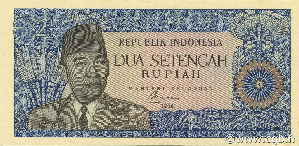 2,5 Rupiah INDONESIEN  1964 P.081b ST