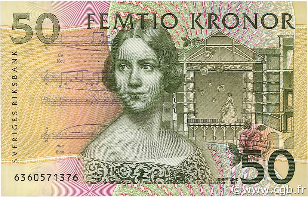 50 Kronor SUÈDE  1996 P.62a NEUF