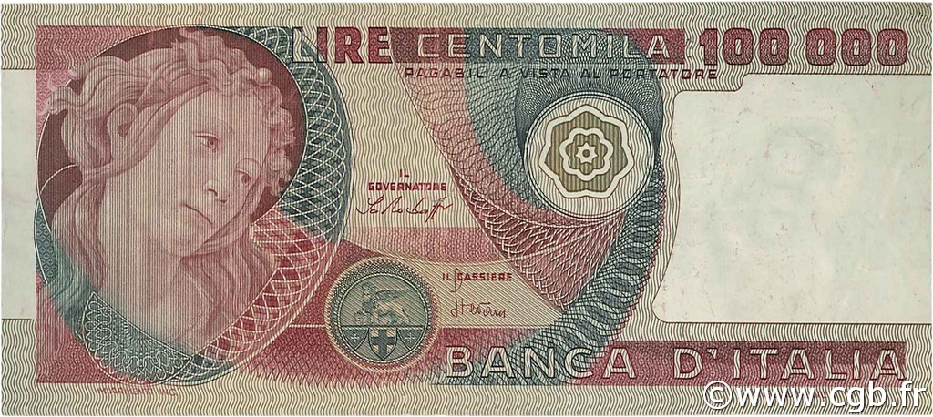 100000 Lire ITALIE  1978 P.108a TTB+
