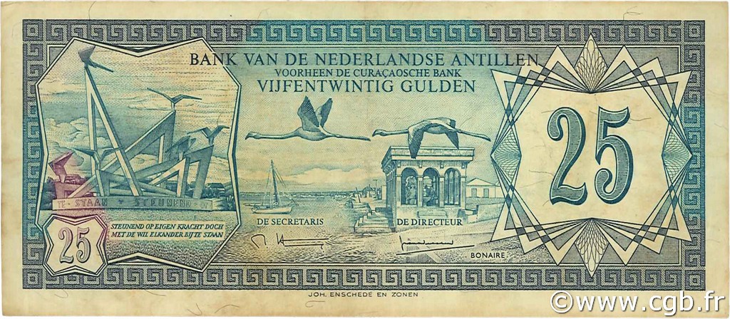 25 Gulden NETHERLANDS ANTILLES  1979 P.17 MBC