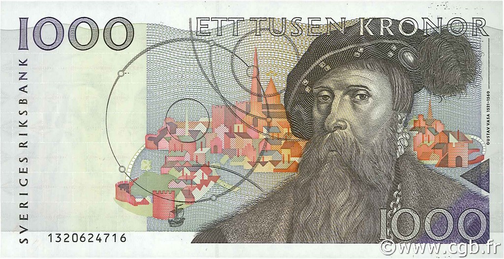 1000 Kronor SWEDEN  1991 P.60a UNC-