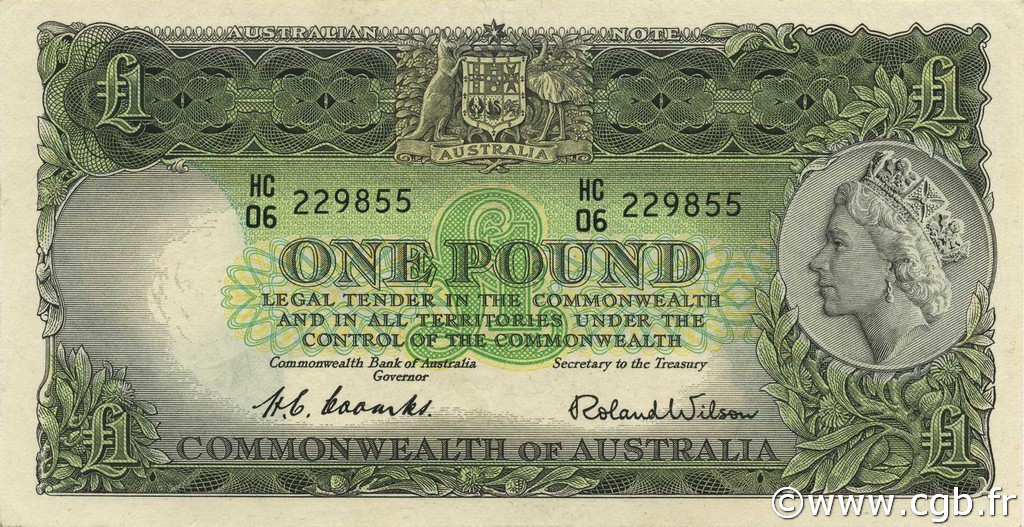 1 Pound AUSTRALIA  1953 P.30 SPL+