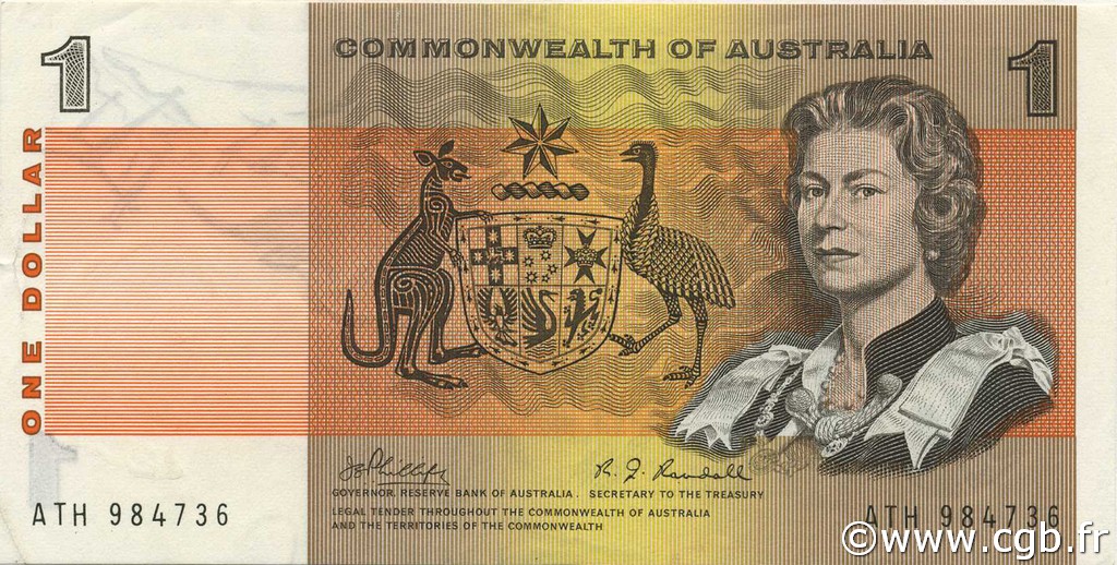 1 Dollar AUSTRALIA  1969 P.37c SPL+