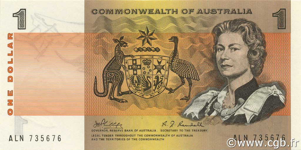 1 Dollar AUSTRALIA  1969 P.37c UNC