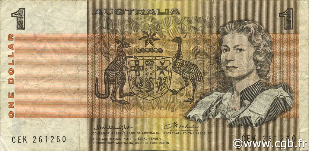 1 Dollar AUSTRALIA  1976 P.42b1 MB