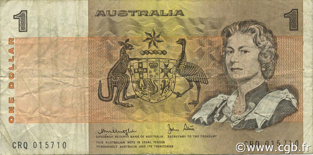 1 Dollar AUSTRALIA  1979 P.42c MB