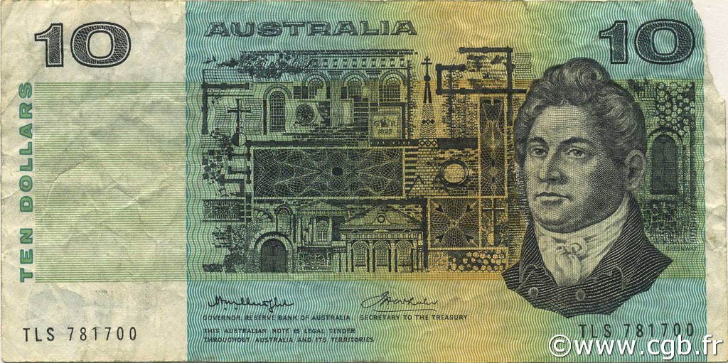 10 Dollars AUSTRALIA  1974 P.45b BC