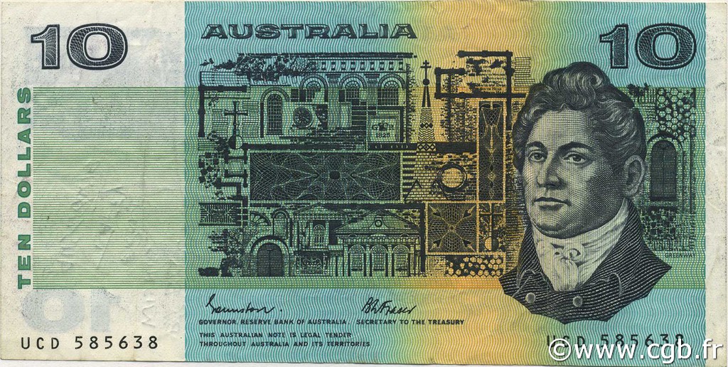 10 Dollars AUSTRALIA  1983 P.45e VF