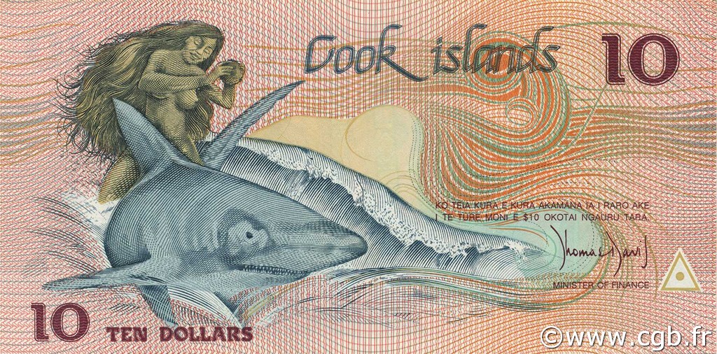 10 Dollars ISLAS COOK  1987 P.04a FDC