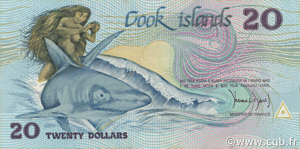 20 Dollars COOK ISLANDS  1987 P.05a UNC