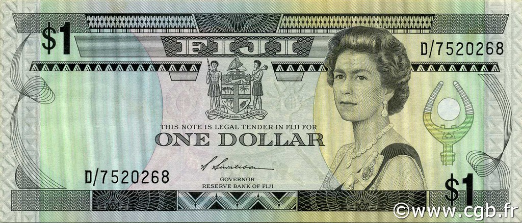 1 Dollar FIDSCHIINSELN  1987 P.086a VZ