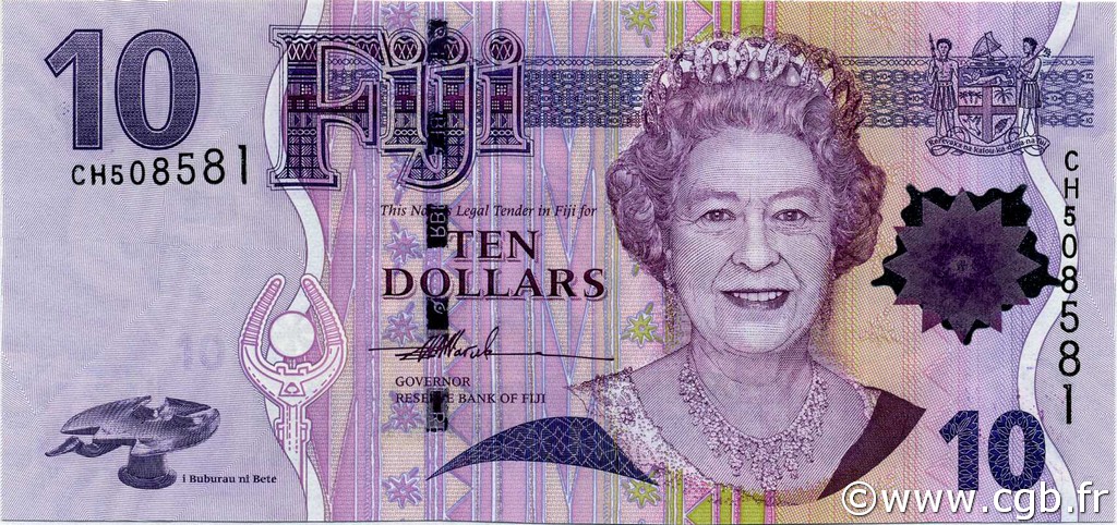 10 Dollars FIDJI  2007 P.111a NEUF