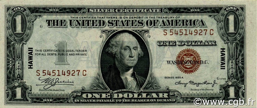 1 Dollar HAWAII  1935 P.36 ST