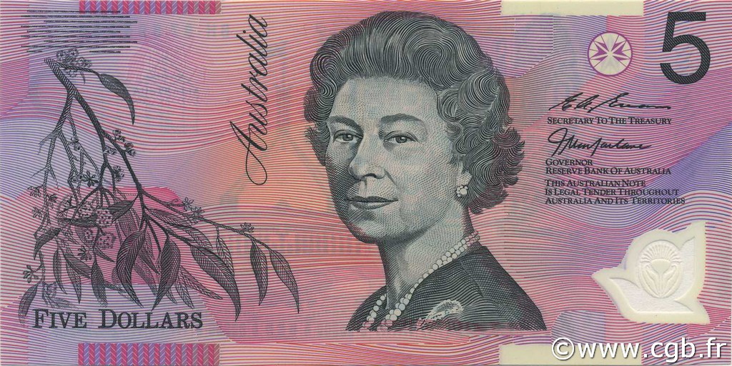 5 Dollars AUSTRALIA  1997 P.51c UNC
