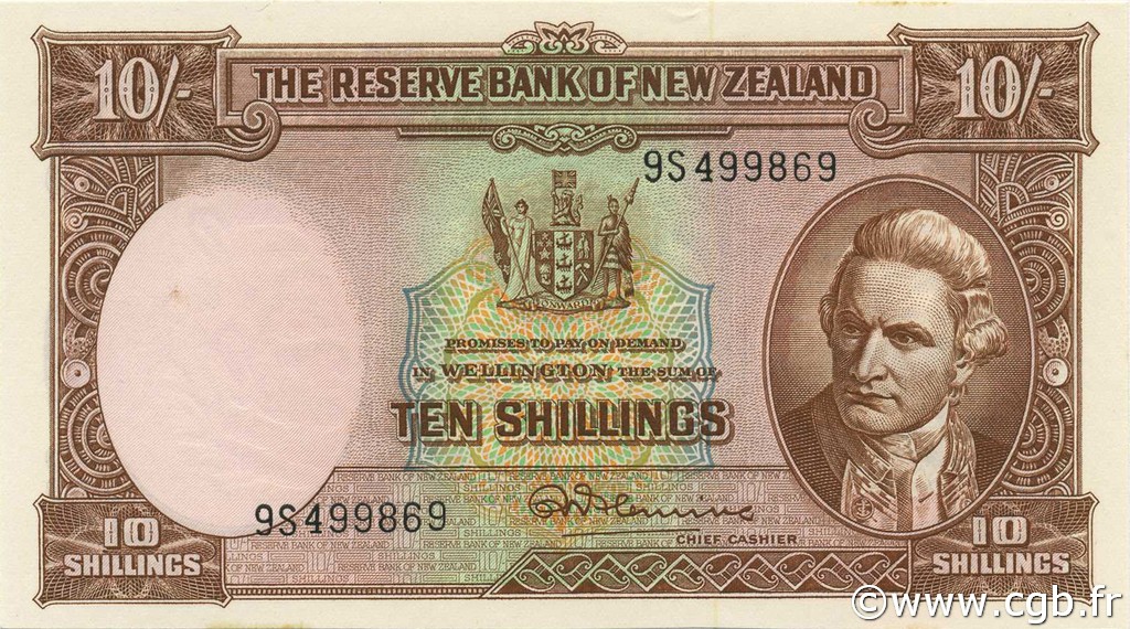 10 Shillings NEUSEELAND
  1967 P.158d ST
