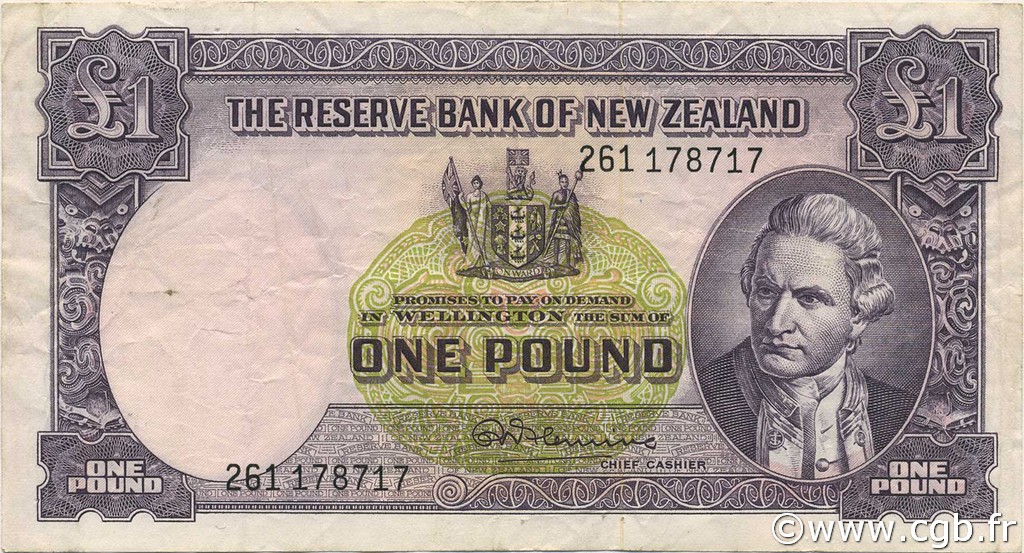 1 Pound NEW ZEALAND  1967 P.159d VF