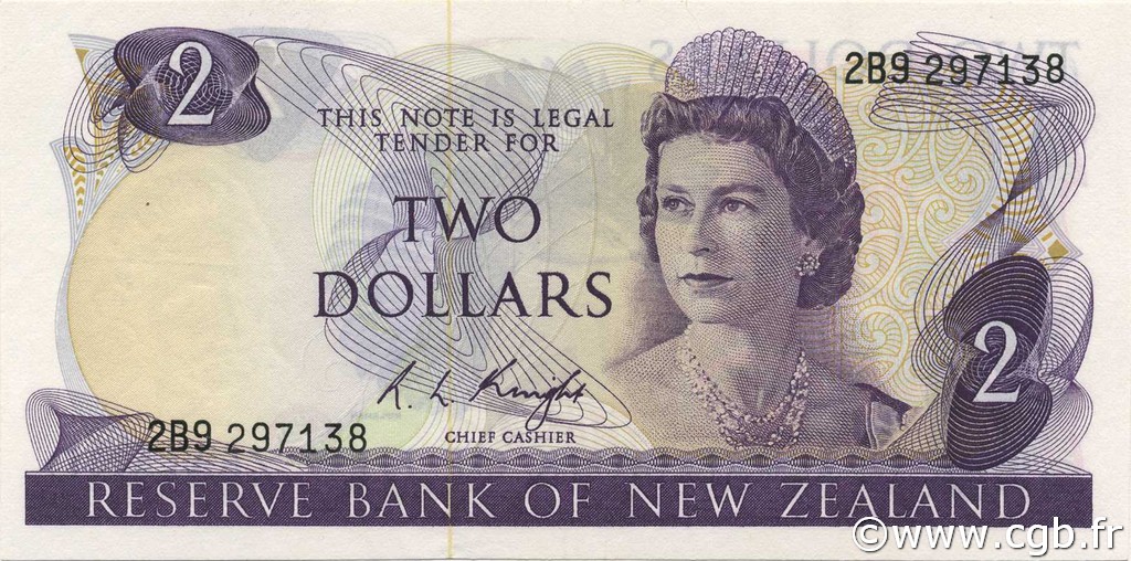 2 Dollars NUEVA ZELANDA
  1975 P.164c SC