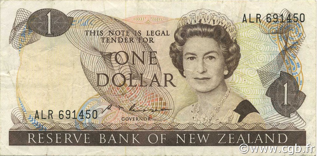 1 Dollar NEW ZEALAND  1985 P.169b VF