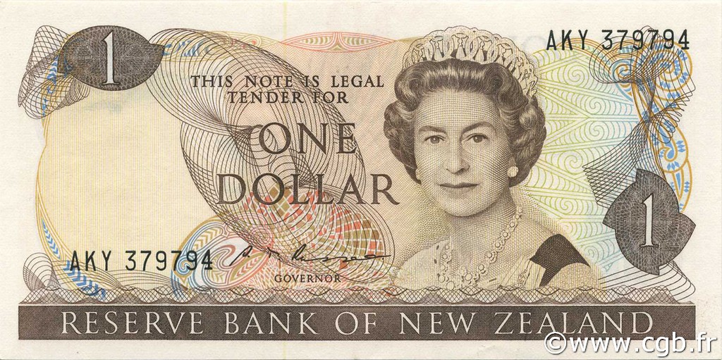1 Dollar NUEVA ZELANDA
  1985 P.169b SC