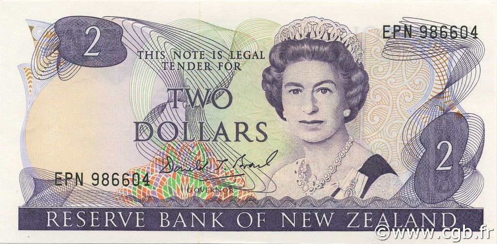 2 Dollars NEW ZEALAND  1988 P.170c UNC