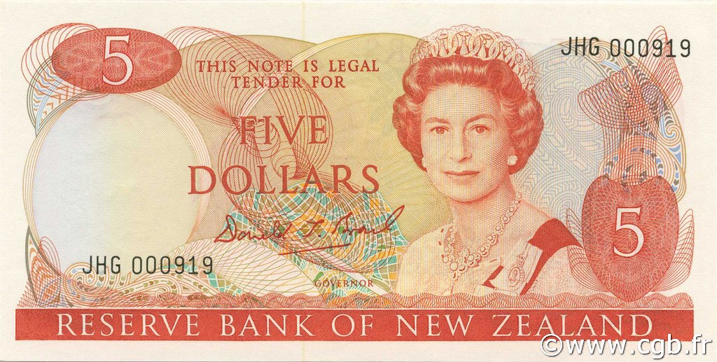5 Dollars NUOVA ZELANDA
  1988 P.171c FDC