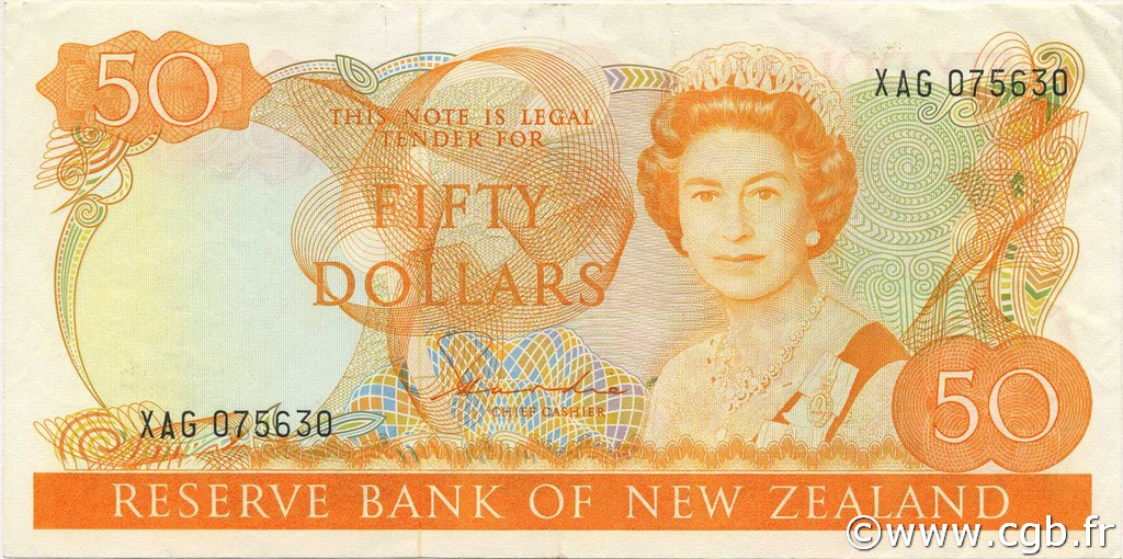 50 Dollars NUOVA ZELANDA
  1981 P.174a q.SPL