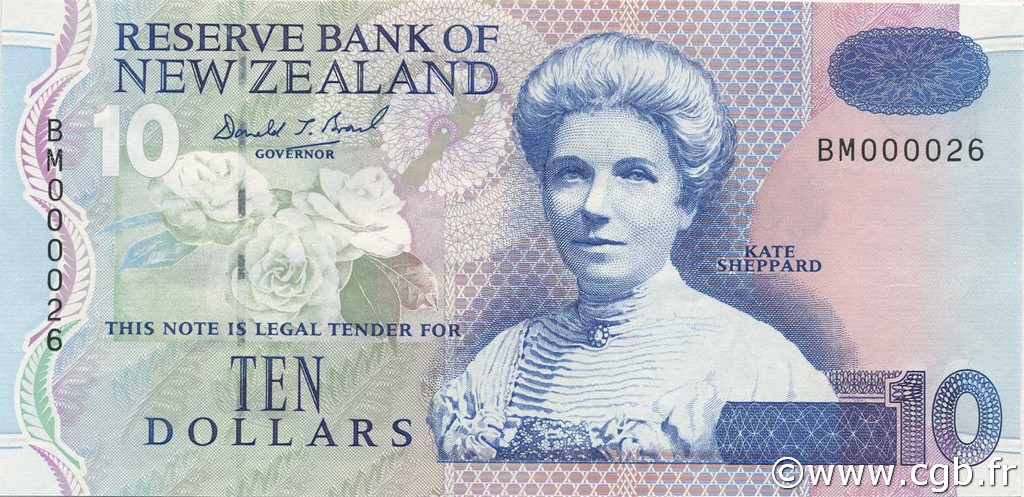 10 Dollars NEW ZEALAND  1994 P.182 UNC
