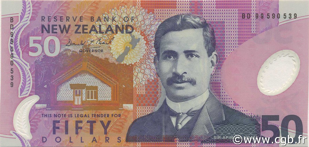 50 Dollars NUEVA ZELANDA
  1999 P.188a FDC