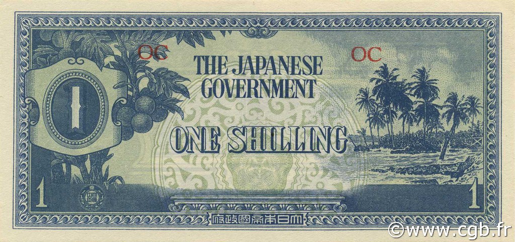 1 Shilling OCEANIA  1942 P.02a FDC