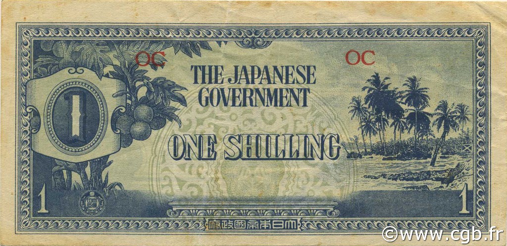 1 Shilling OCEANIA  1942 P.02a VF+