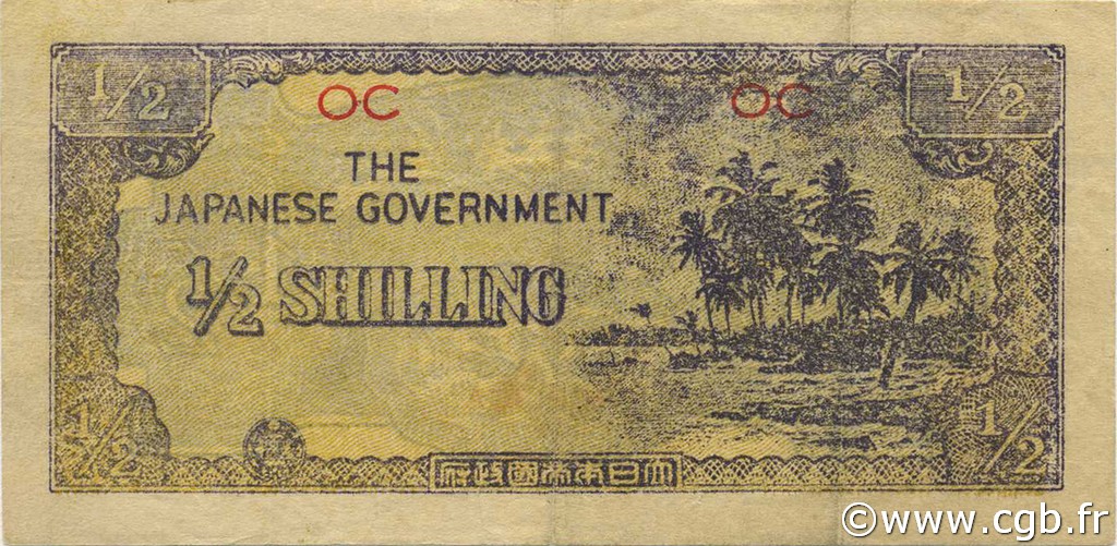 1/2 Shilling OCEANIA  1943 P.R1 VF+