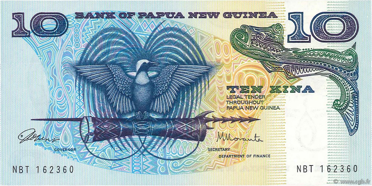 10 Kina PAPúA-NUEVA GUINEA  1985 P.07 FDC