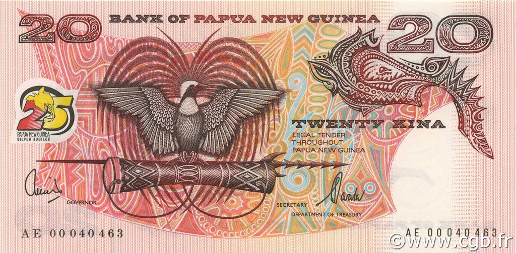 20 Kina PAPUA NUOVA GUINEA  2000 P.24 FDC