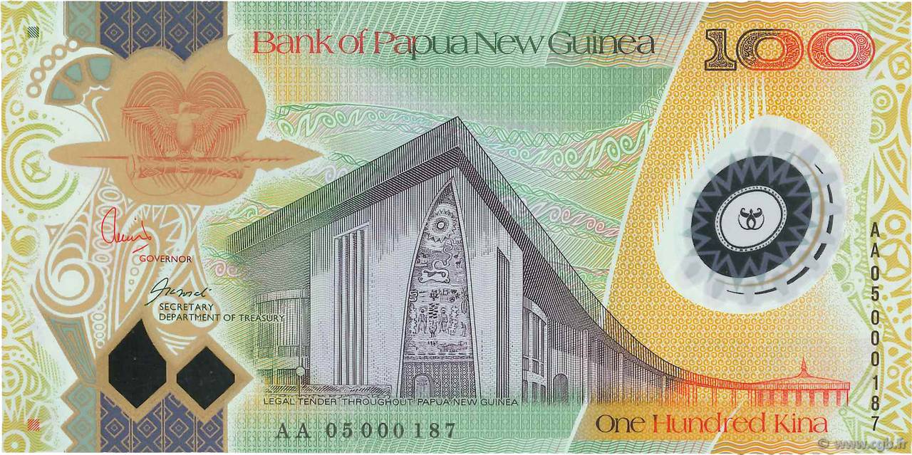 100 Kina PAPúA-NUEVA GUINEA  2008 P.33a FDC