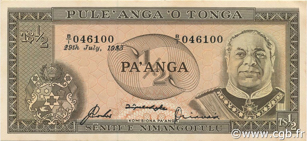 1/2 Pa anga TONGA  1983 P.18c UNC-