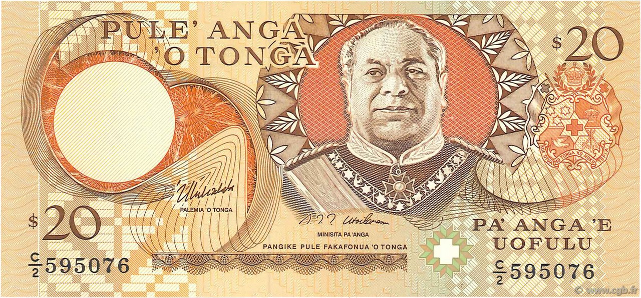 20 Pa&nbsp;anga TONGA  1992 P.29 NEUF