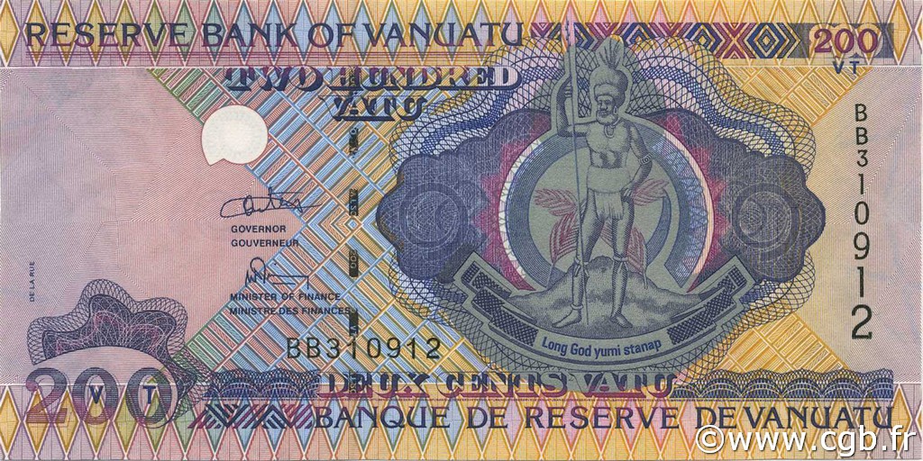 200 Vatu VANUATU  1995 P.08b ST