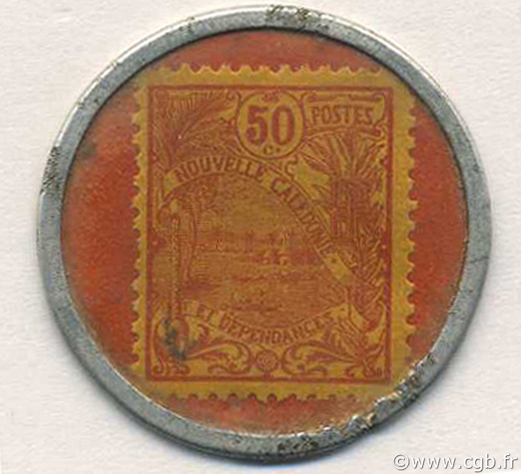 50 Centimes NEW CALEDONIA  1922 P.29 XF