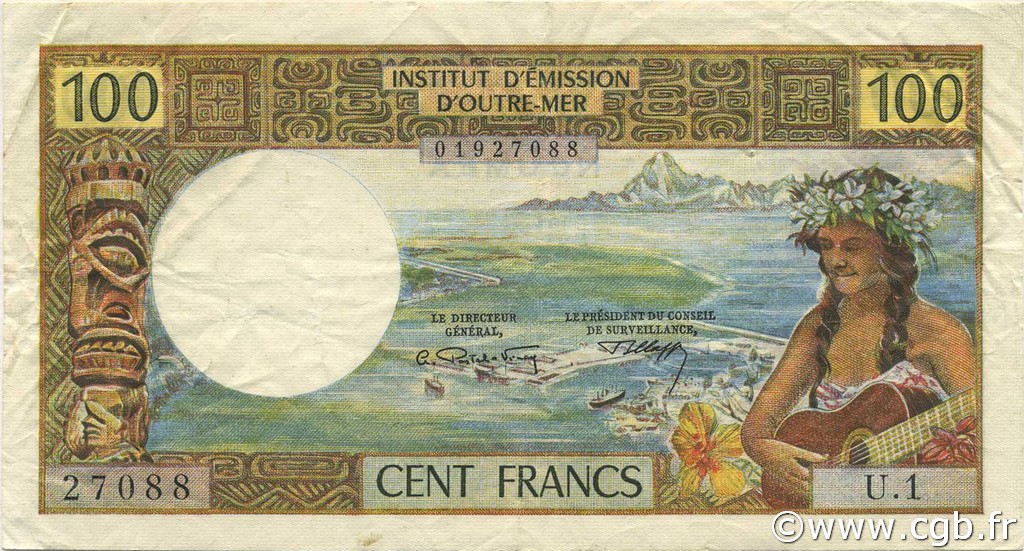 100 Francs NEW CALEDONIA  1969 P.59 VF+
