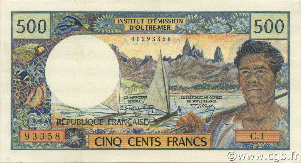 500 Francs NEW CALEDONIA  1970 P.60a XF