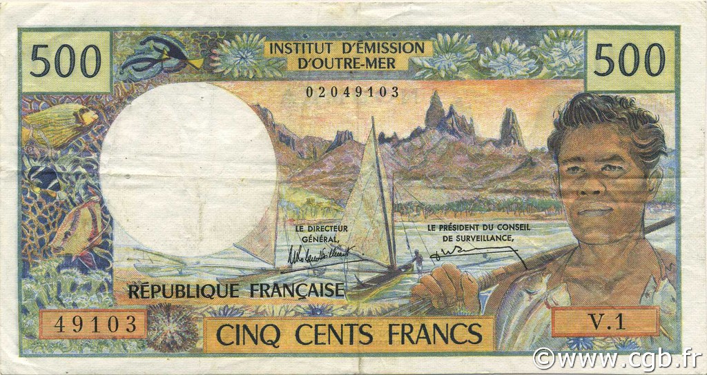 500 Francs NOUVELLE CALÉDONIE  1990 P.60d VF