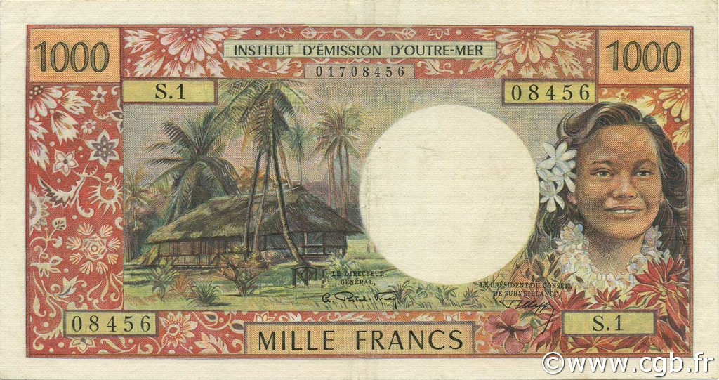 1000 Francs NOUVELLE CALÉDONIE  1969 P.61 VZ