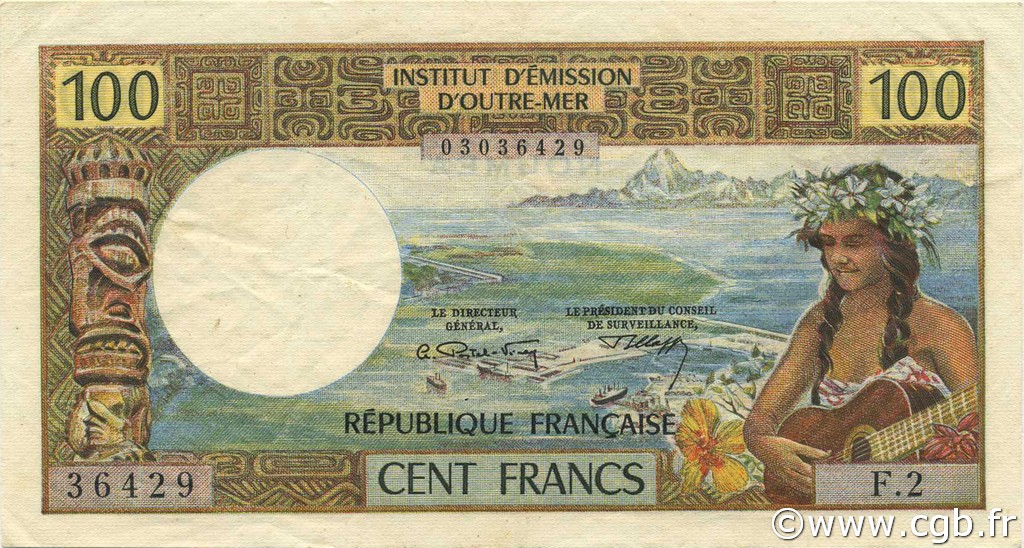 100 Francs NOUVELLE CALÉDONIE  1971 P.63a MBC