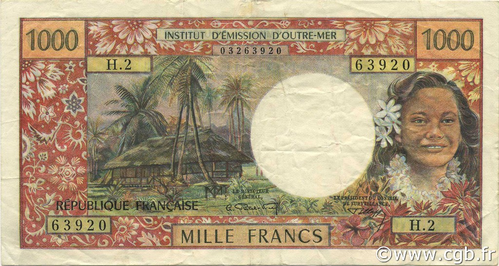 1000 Francs NOUVELLE CALÉDONIE  1971 P.64a VF