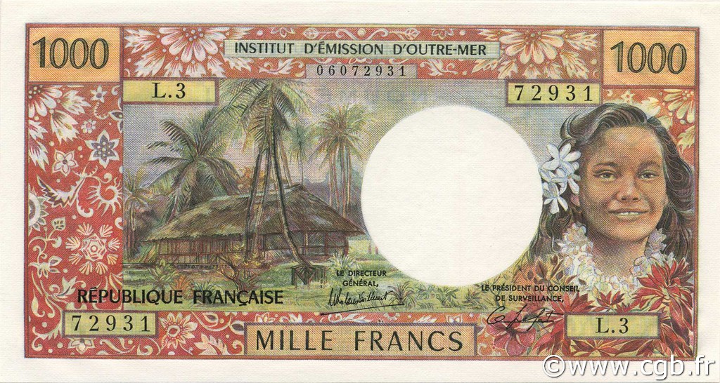 1000 Francs NOUVELLE CALÉDONIE  1983 P.64b q.FDC