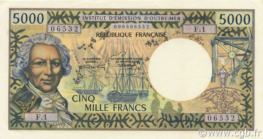 5000 Francs NEW CALEDONIA  1971 P.65a UNC-
