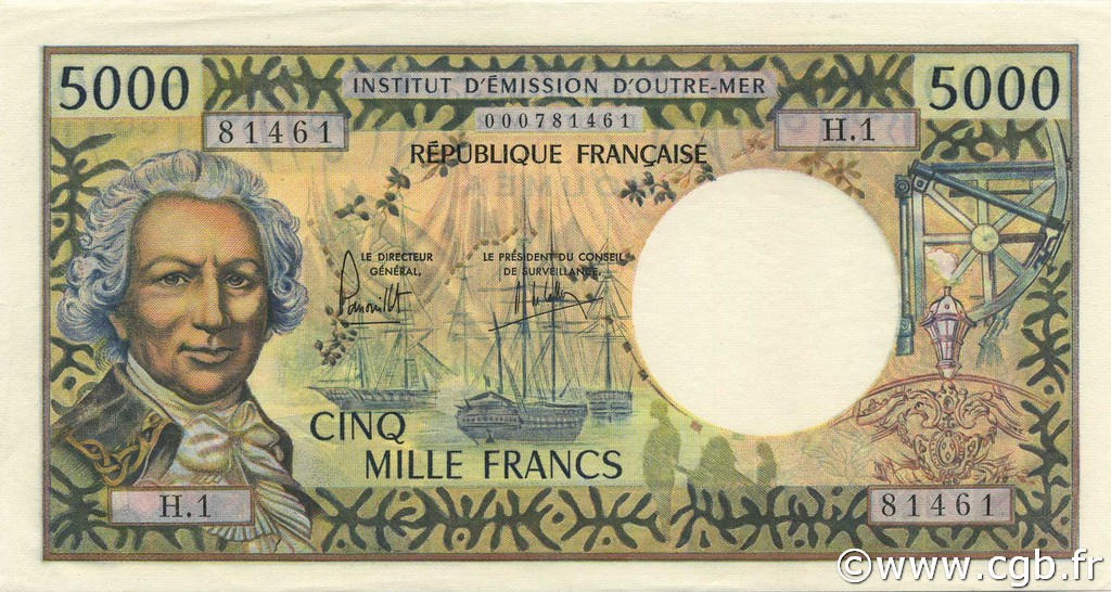 5000 Francs NOUVELLE CALÉDONIE  1975 P.65b SC+