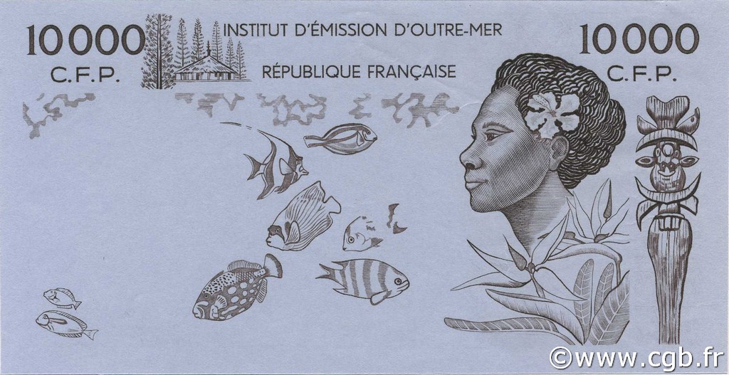 10000 Francs Épreuve FRENCH PACIFIC TERRITORIES  1985 P.04- fST